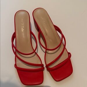 Red Strappy Heels
